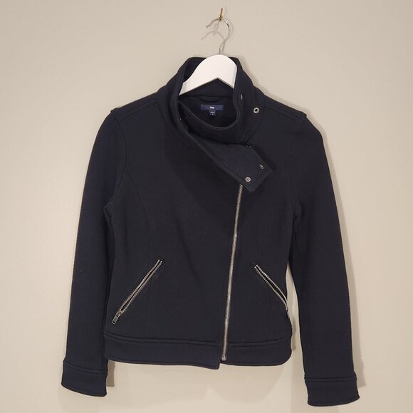 GAP Moto Sweatshirt Jacket - Size S - Picture 1 of 8